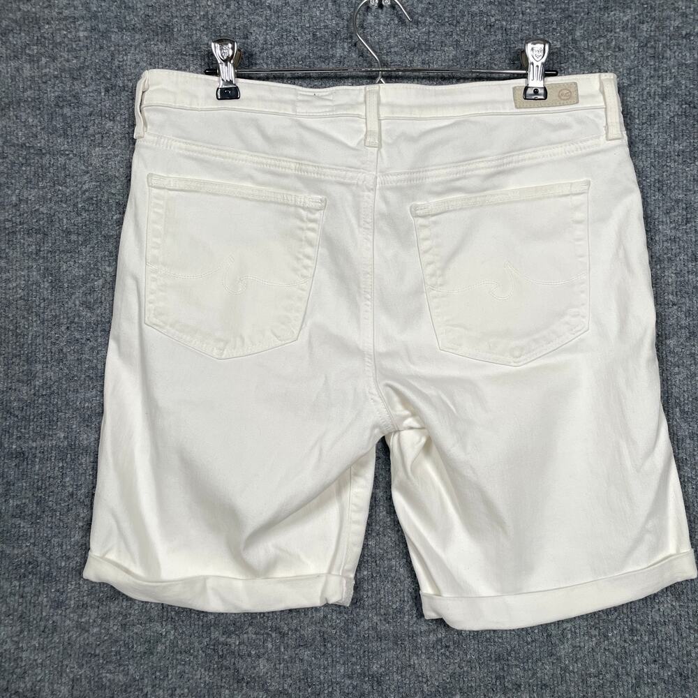 AG Adriano Goldschmied Women's White Denim Shorts - Picture 3 of 12